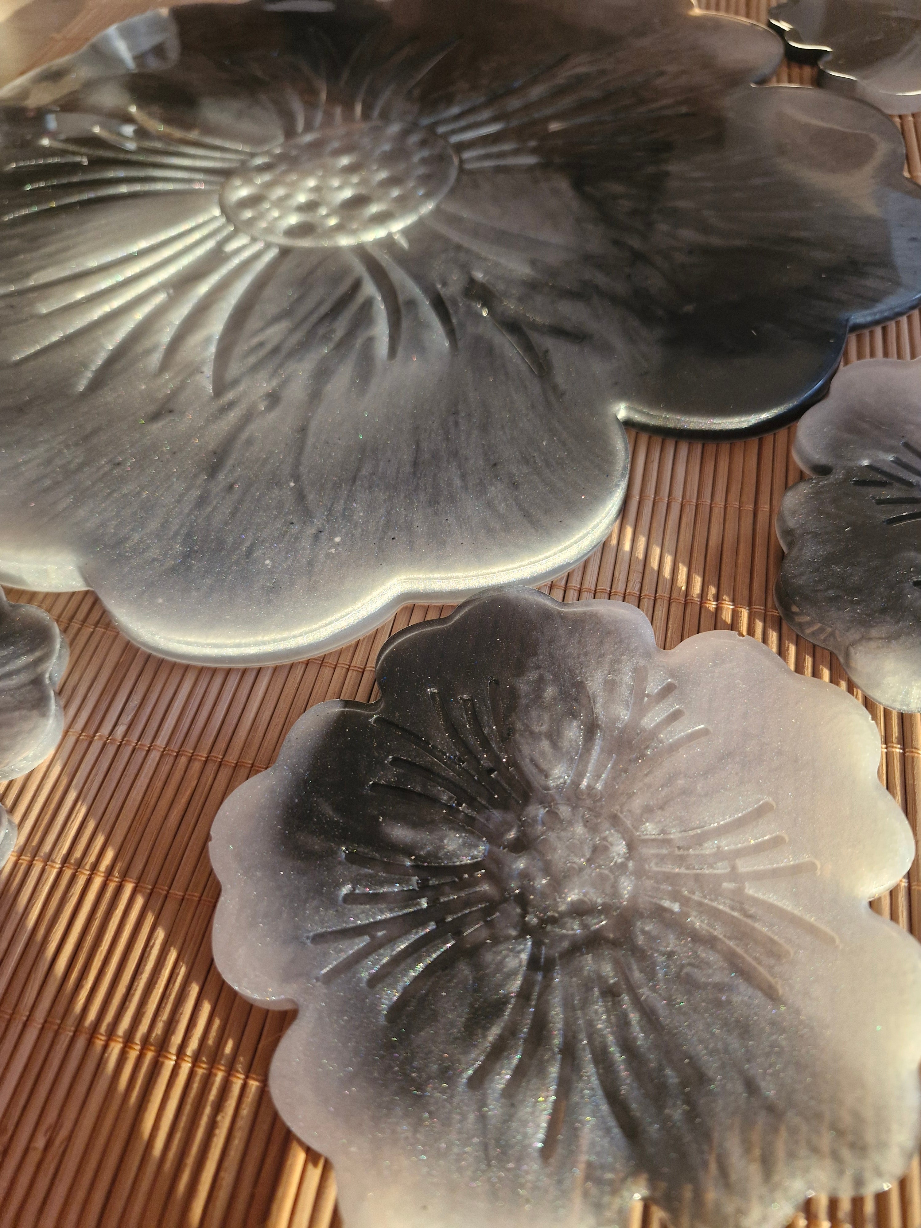 Set sous-verre fleurs marbre et vous