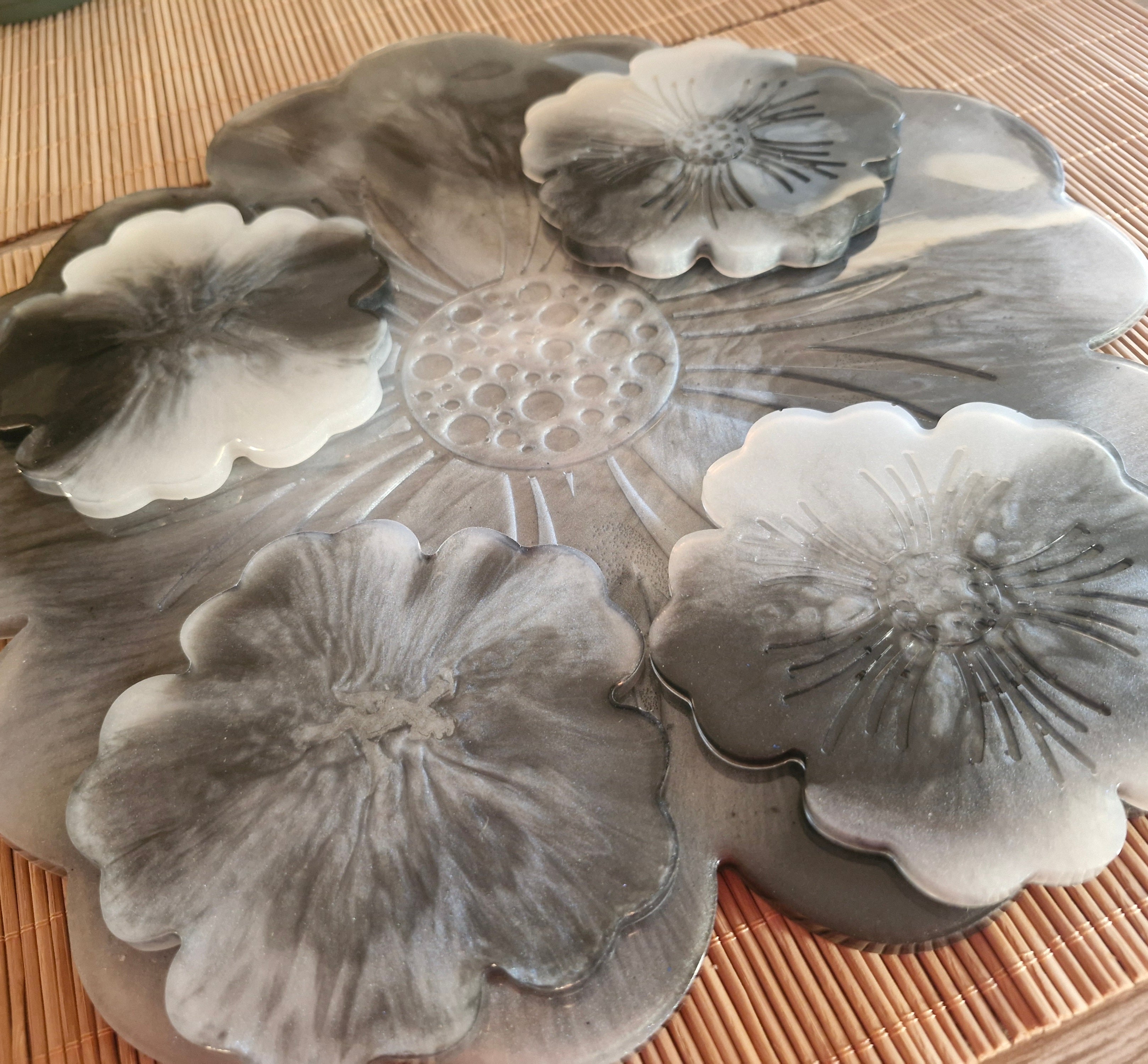 Set sous-verre fleurs marbre et vous