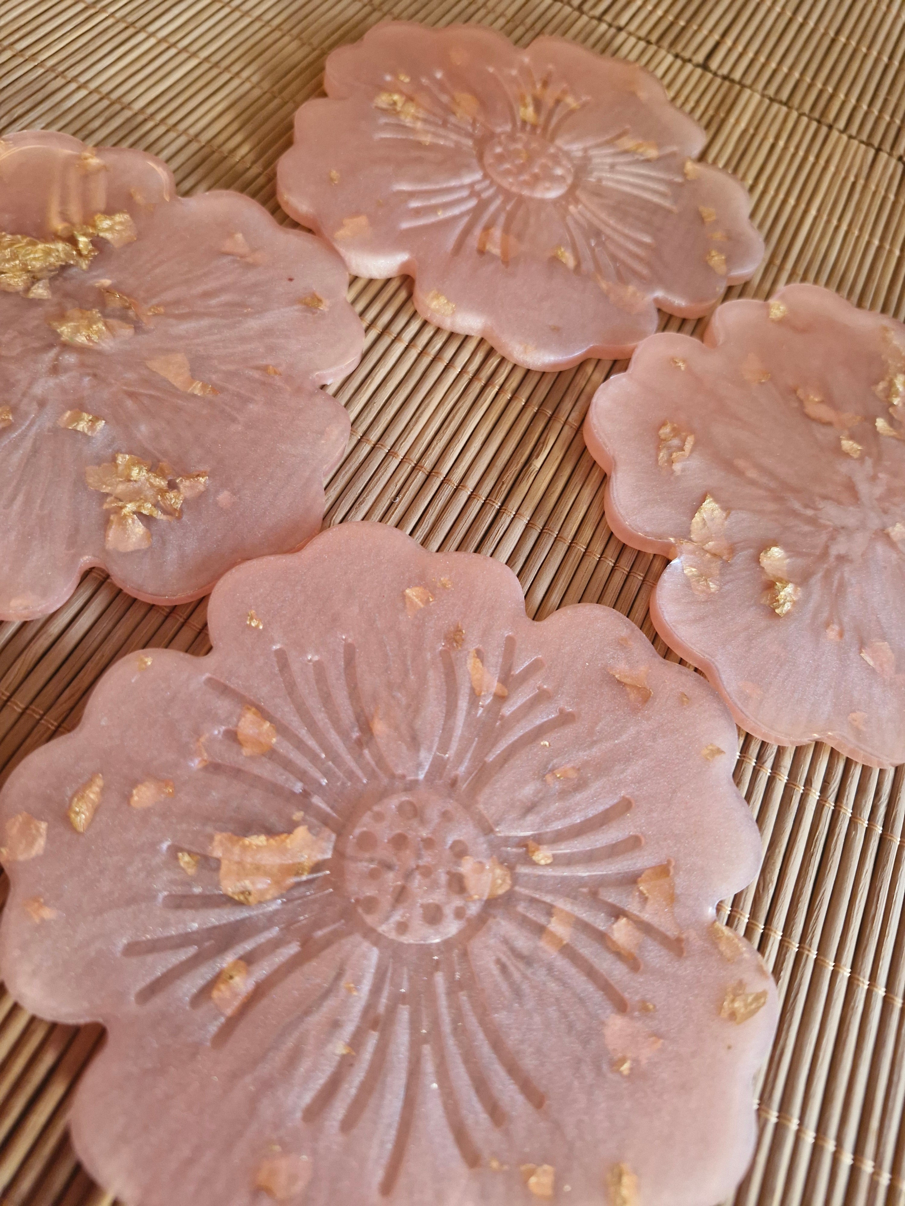Set de sous-verre rose d'or
