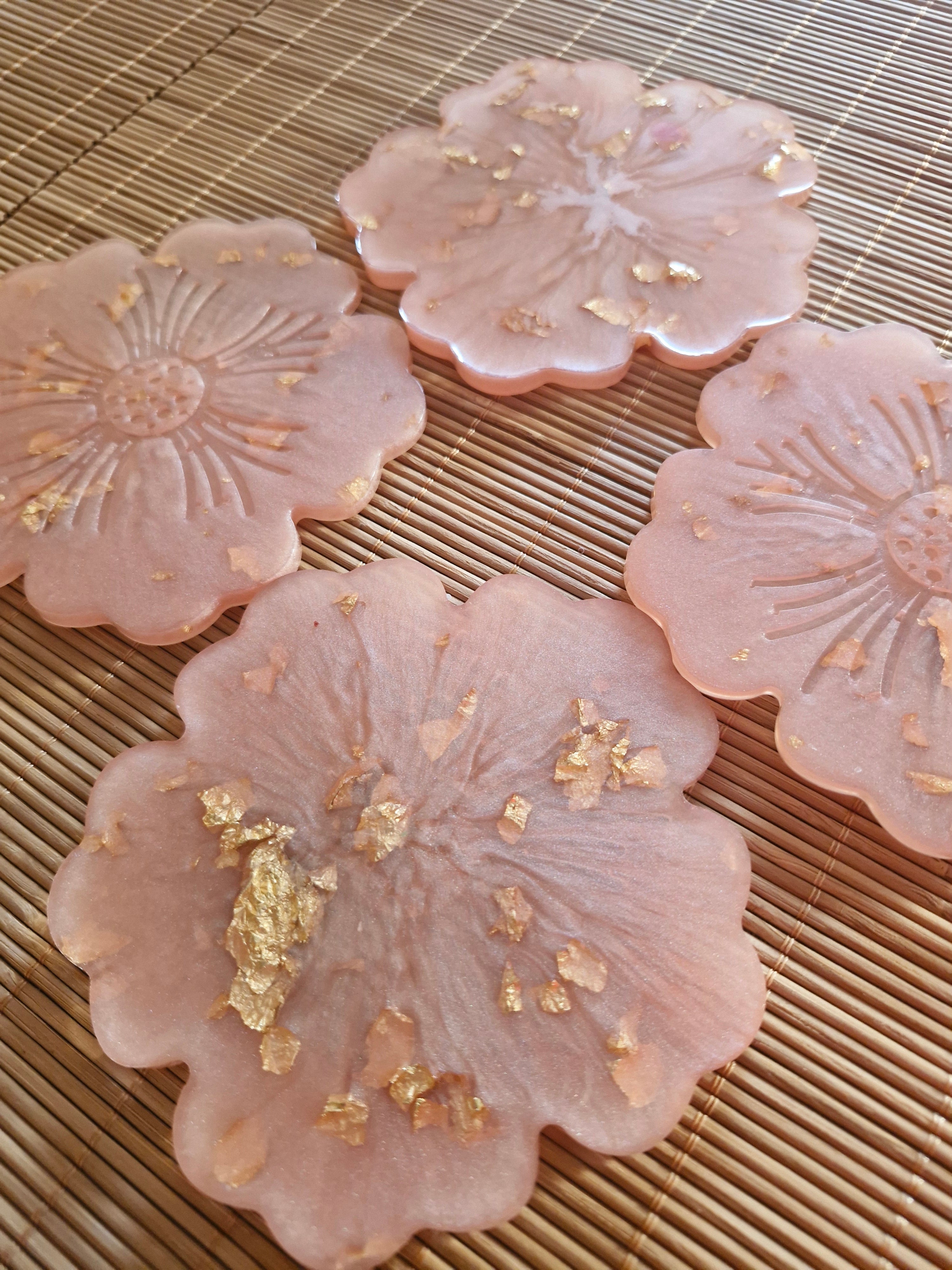 Set de sous-verre rose d'or