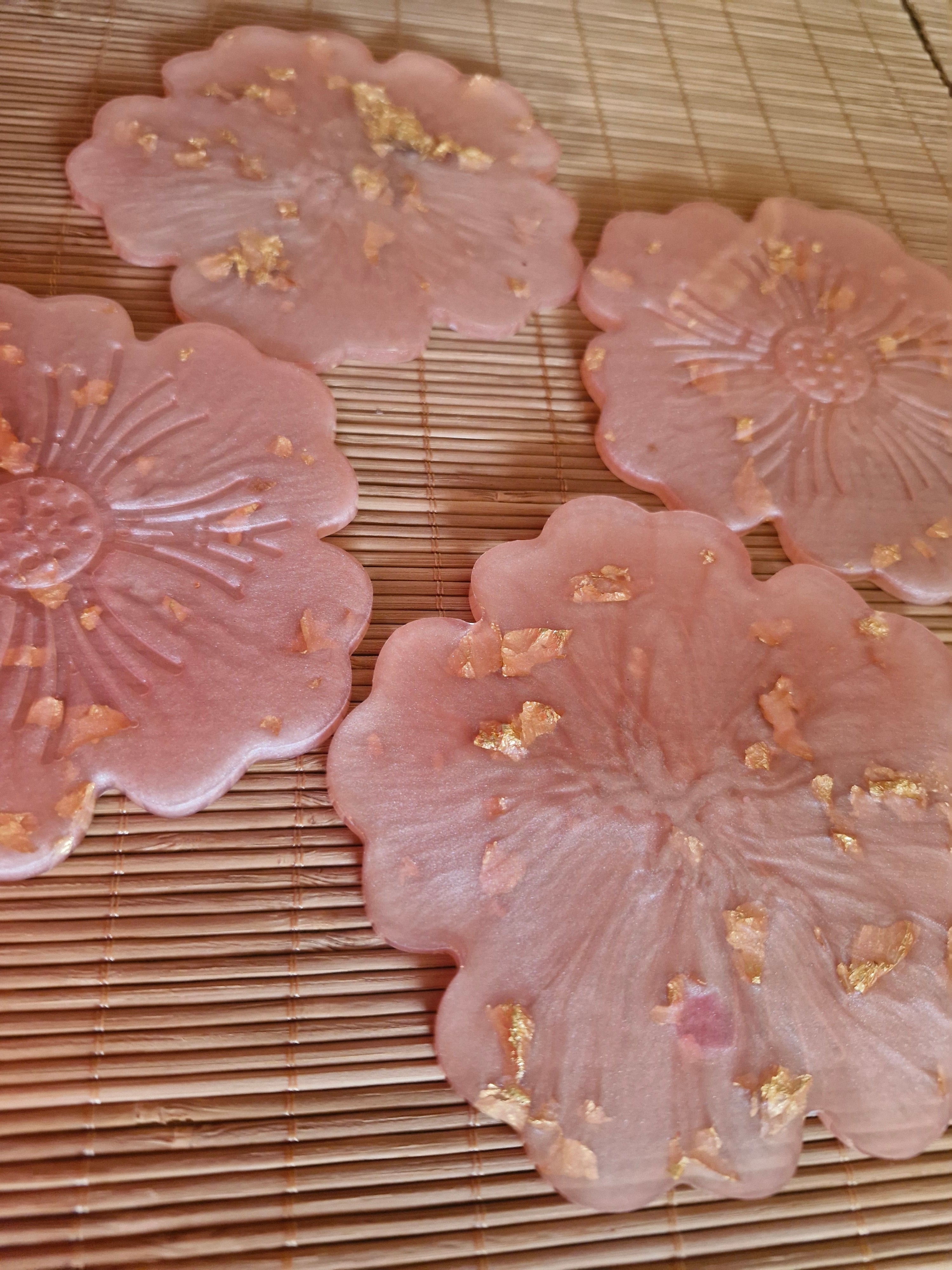 Set de sous-verre rose d'or