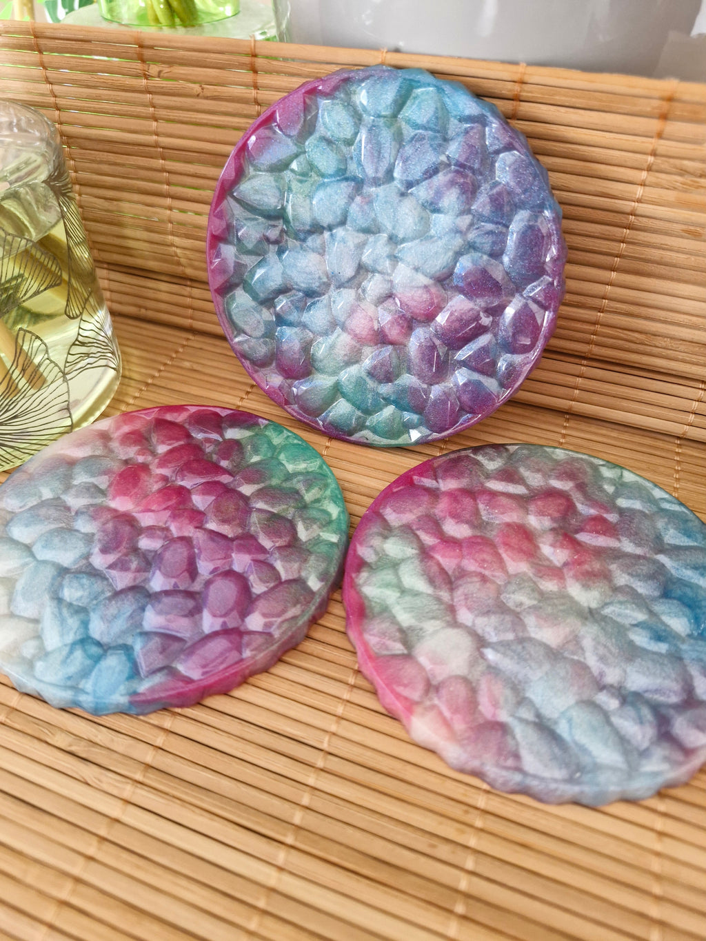 Set 3 pièces sous-verre galactique