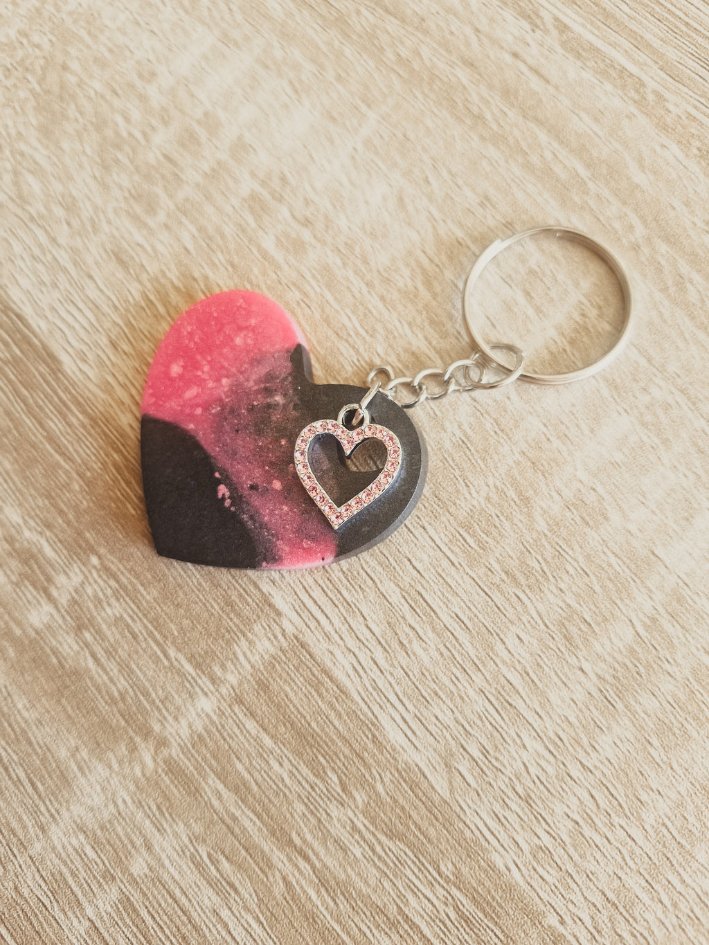 Porte-clé coeur de sentiment