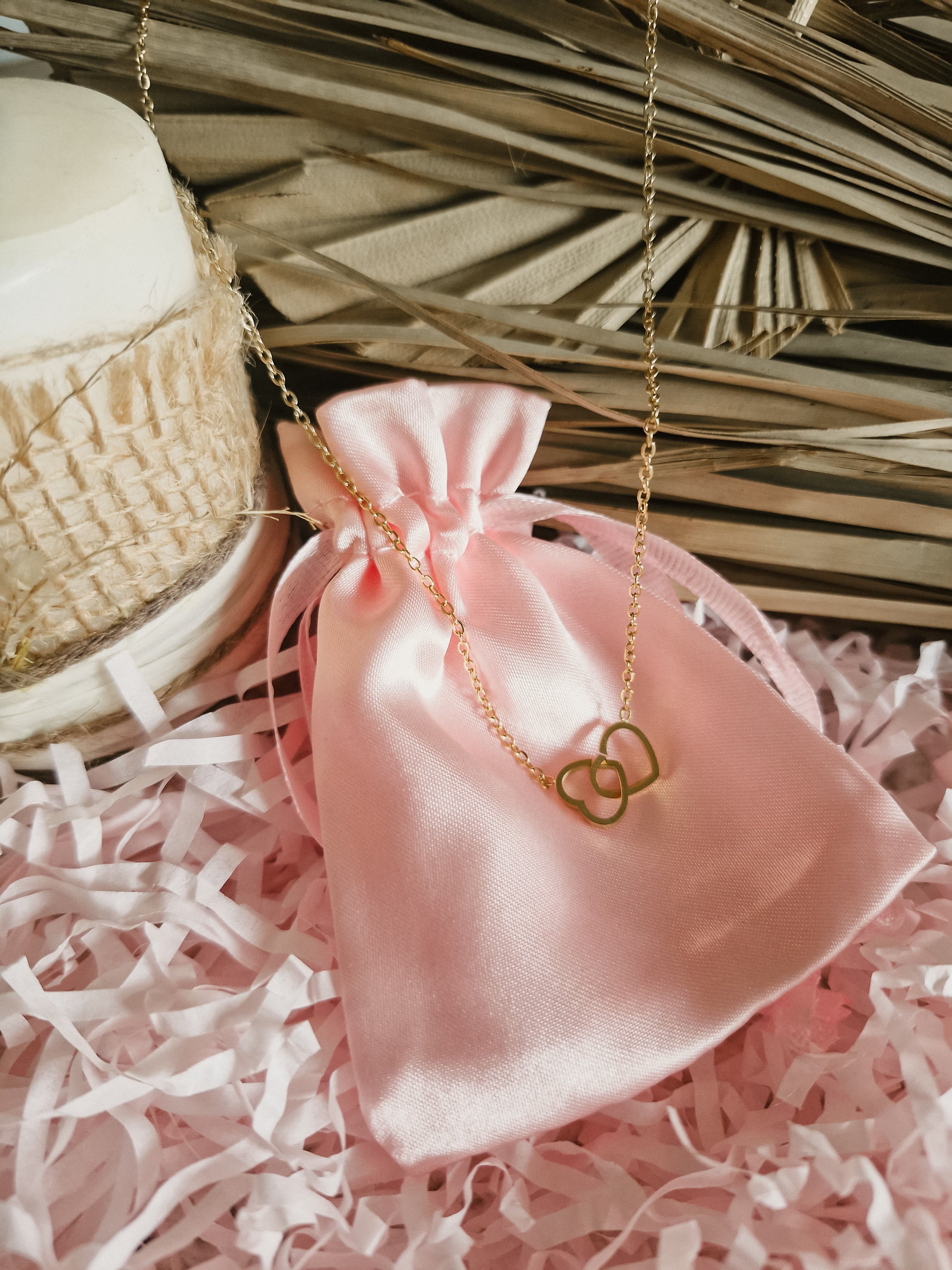 Collier des Cœurs Scellés doré